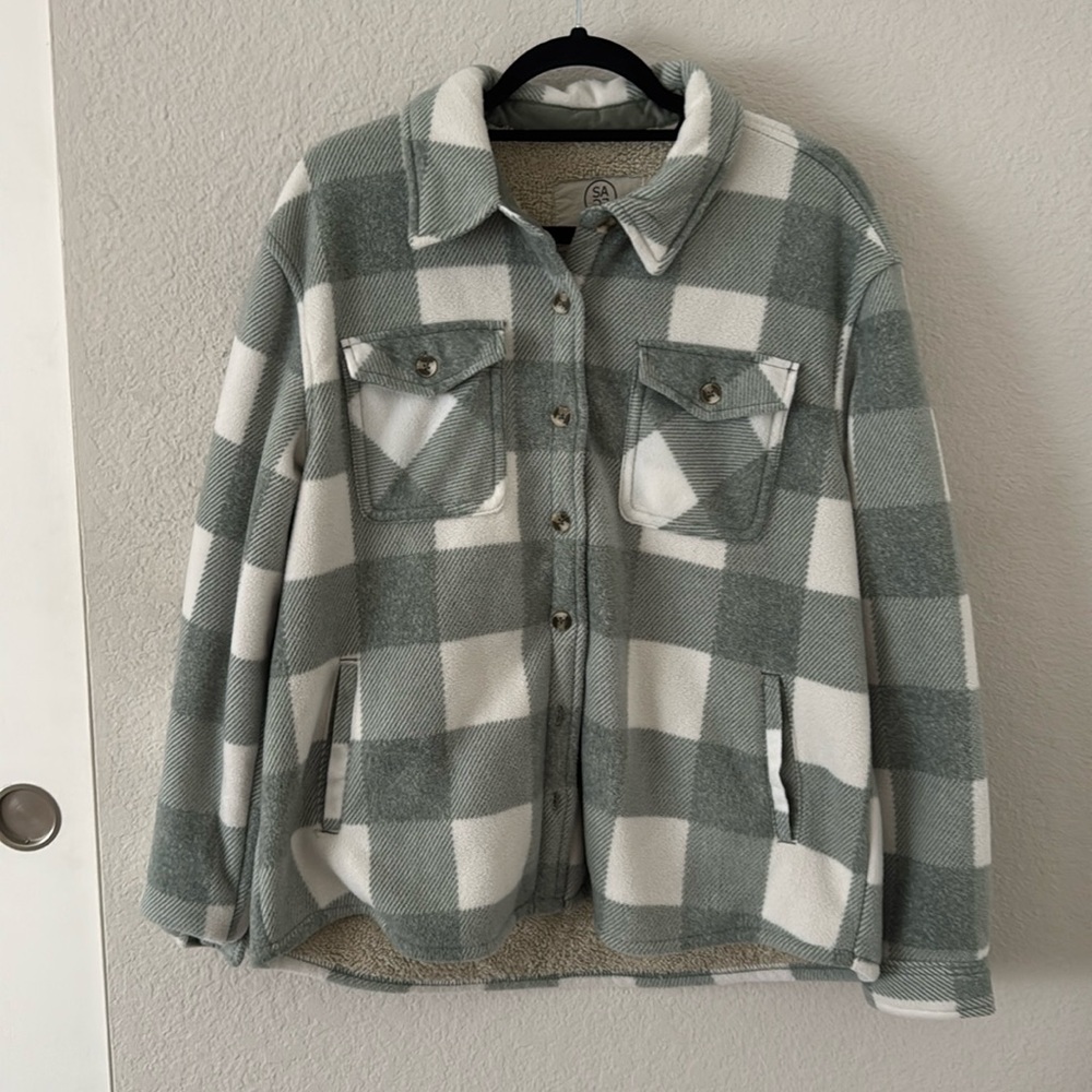 Costco Button Down Shirt Jacket